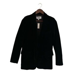 NWT BB Dakota x Steve Madden black velvet blazer size XS pockets holiday dressy